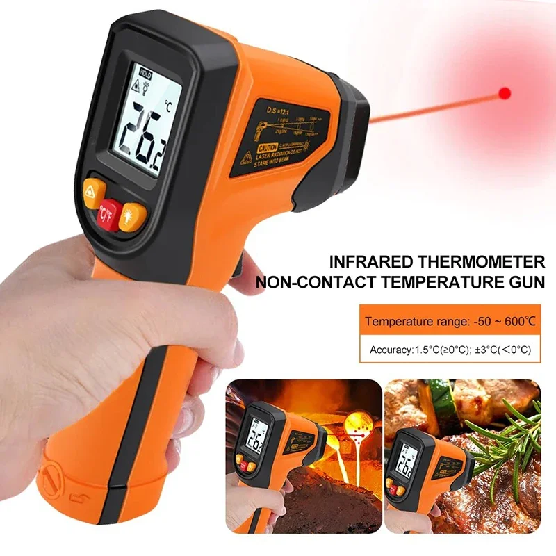 Industrial Laser Thermometer - T400 T600 Digital Infrared Thermometer -50~600℃