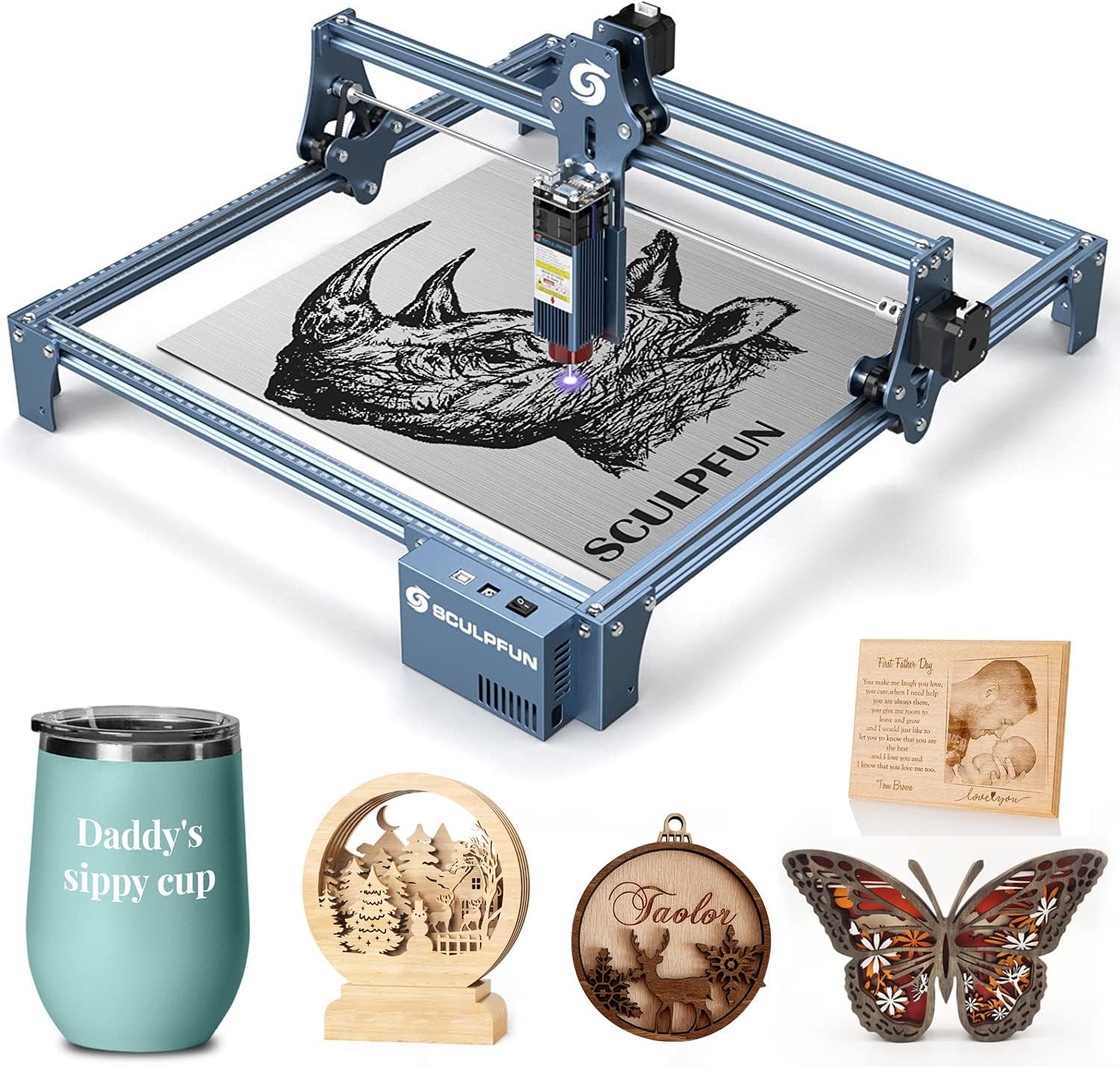 Industrial Laser Solutions - SCULPFUN S9 Laser Engraver 90W Effect