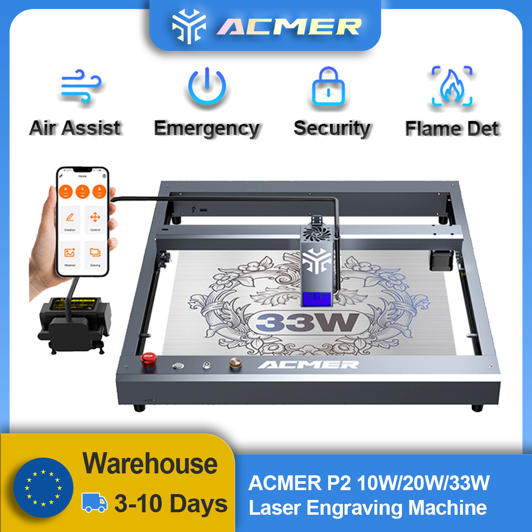 Industrial Laser Solutions - ACMER P2 Laser Engraver 33W 20W