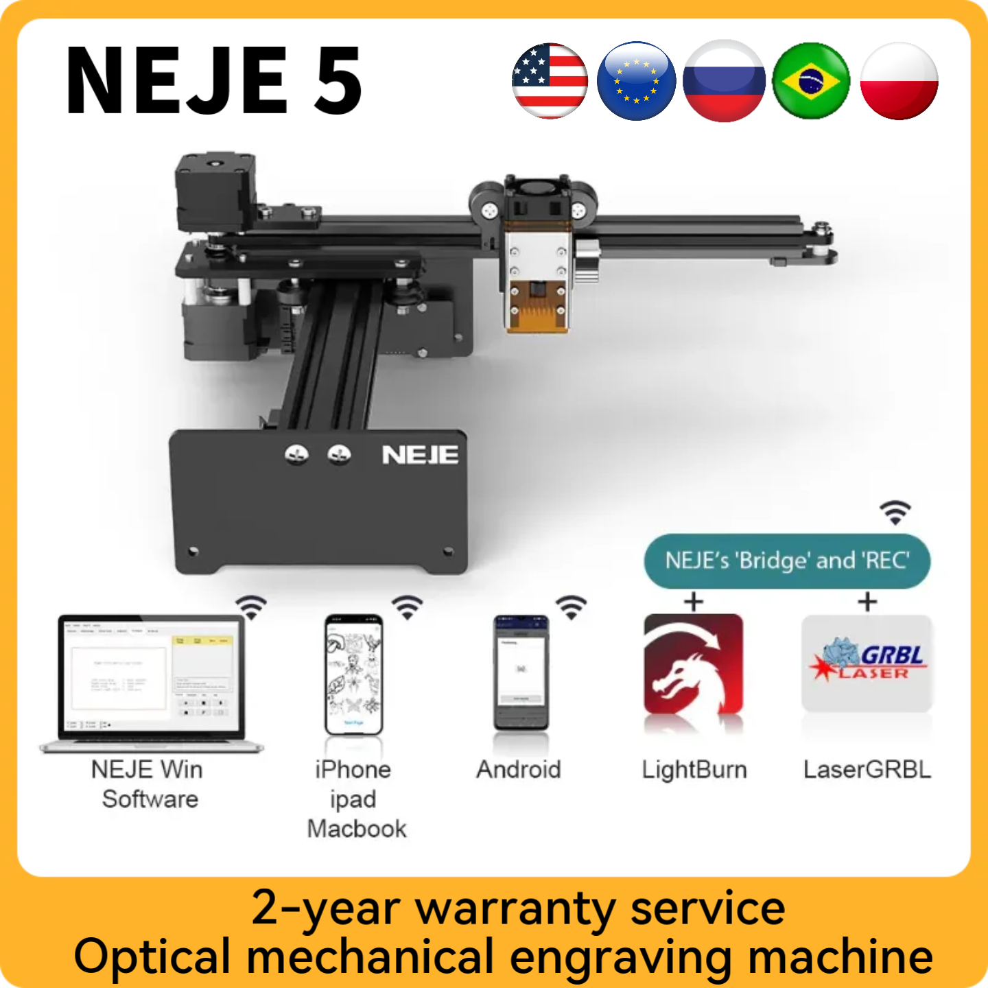 Industrial Laser Solutions - 7W/12W Wood Cutting Machine NEJE 5