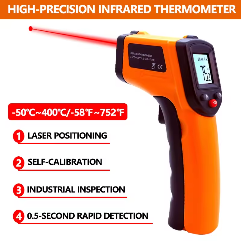 Industrial Laser Thermometer - Handheld Infrared Thermometer Temperature Gun Non-Contact