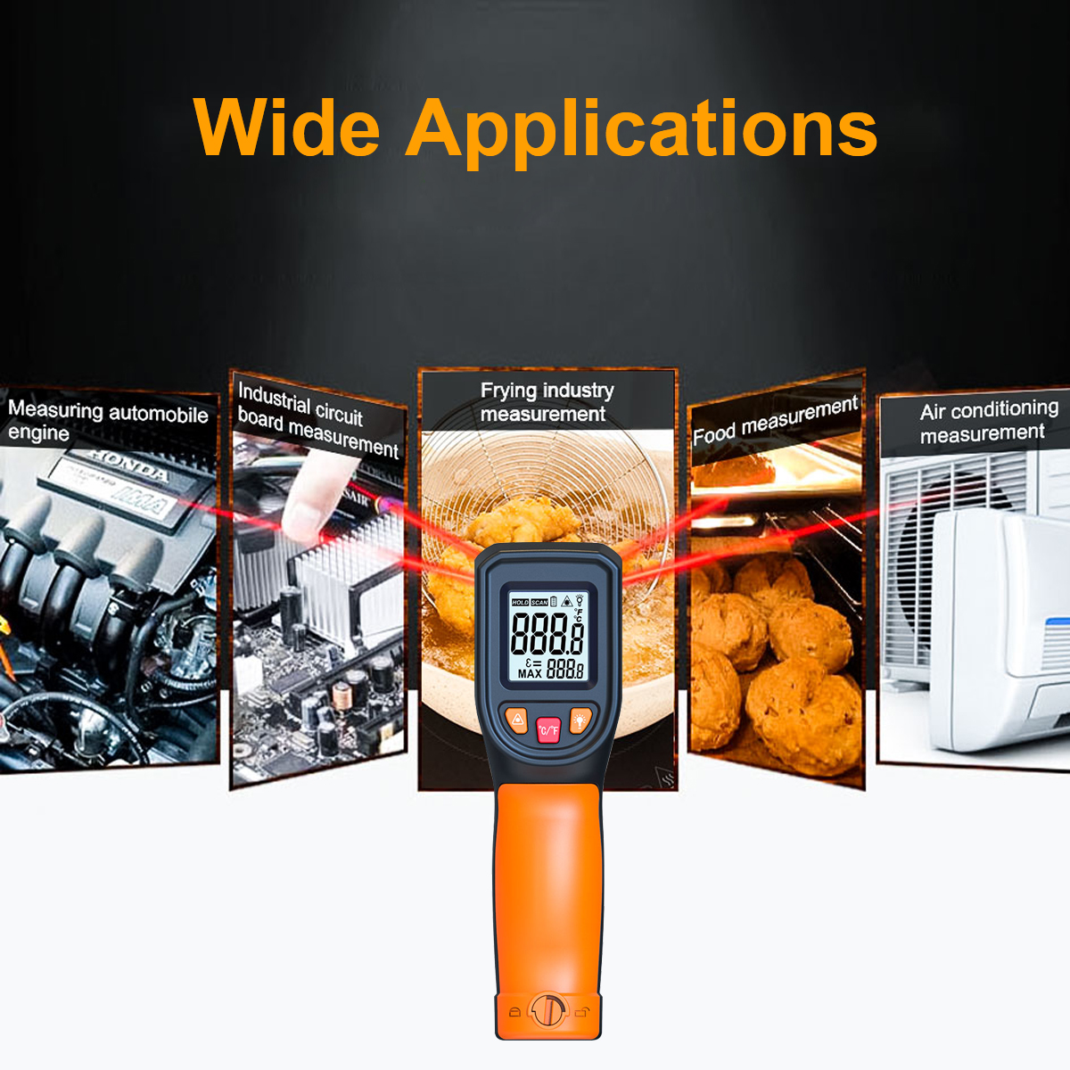 Digital Infrared Thermometer S - Industrial Laser Thermometer ulasan dan harga