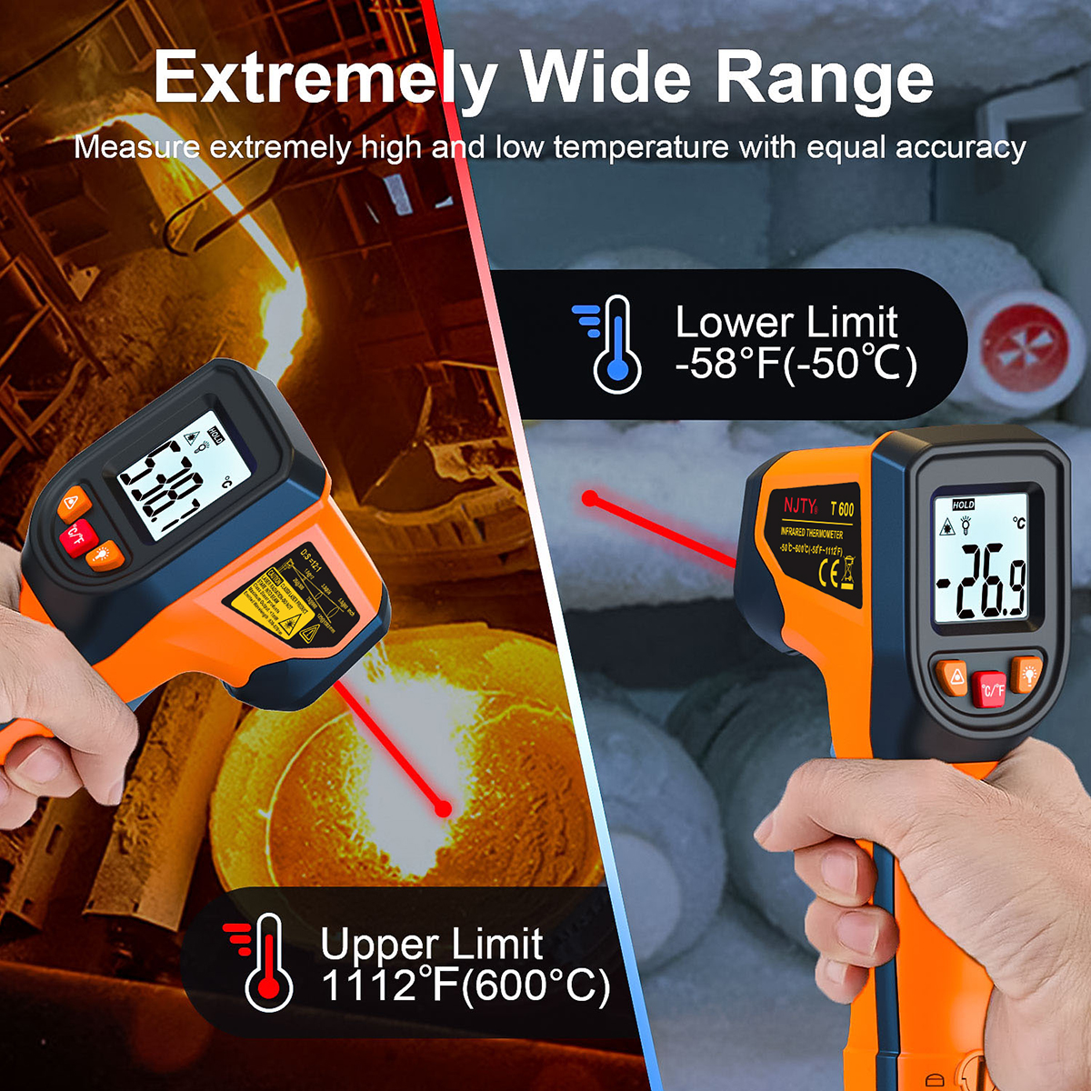 Digital Infrared Thermometer S - Industrial Laser Thermometer ulasan dan harga