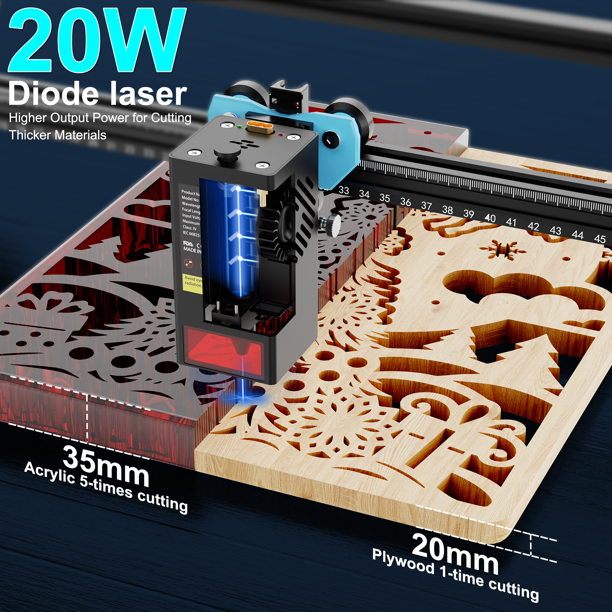 Twotrees TTS-20 Max Metal 20W  - Acrylic Cutting Machine ulasan dan harga