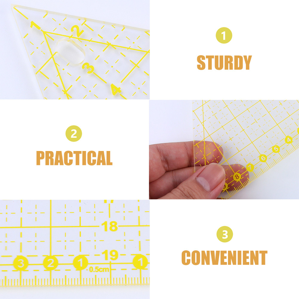 2Pcs Yellow Acrylic Triangle Q - Acrylic Cutting Machine ulasan dan harga