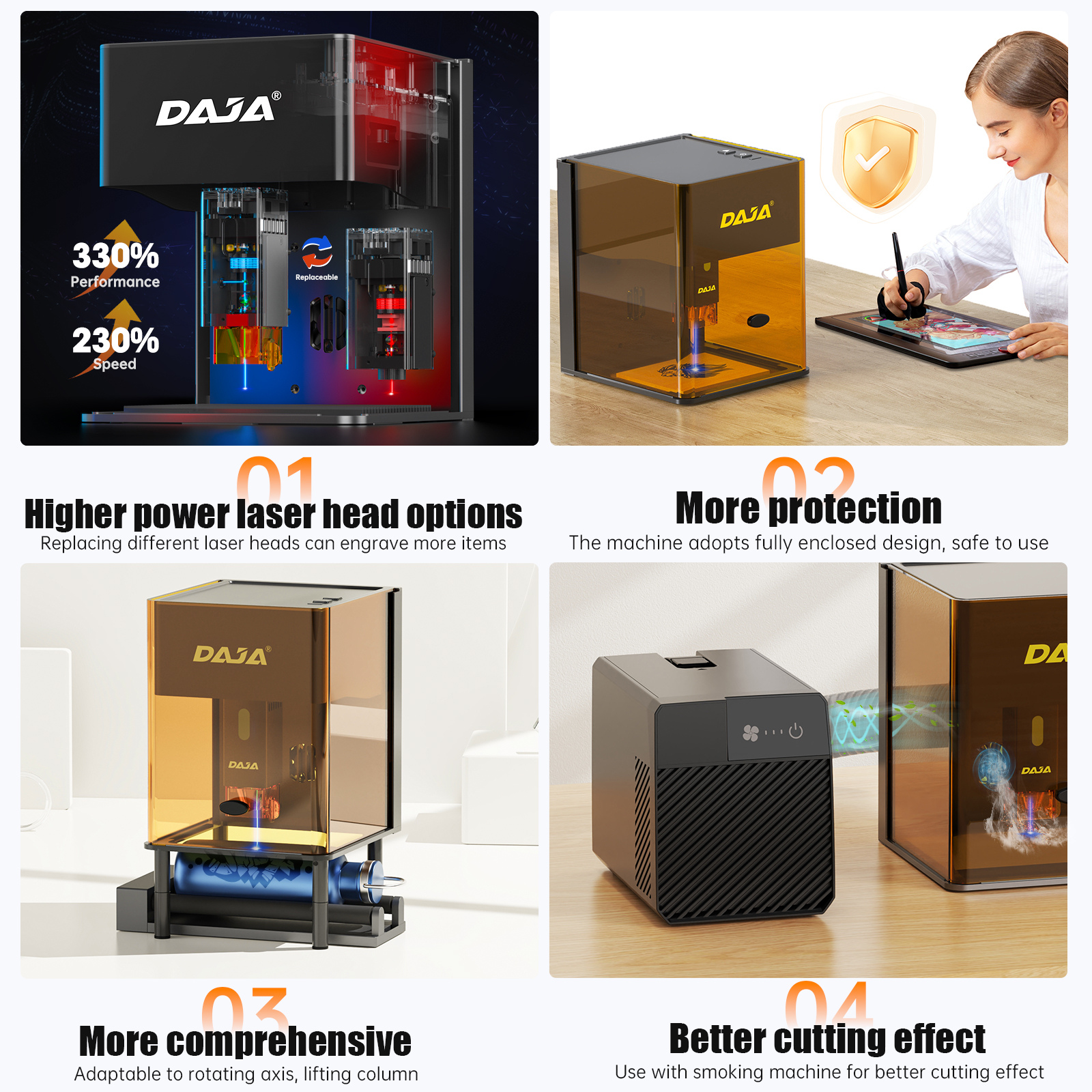 DAJA DJ6 Pro Mini Laser Engrav - Acrylic Cutting Machine ulasan dan harga