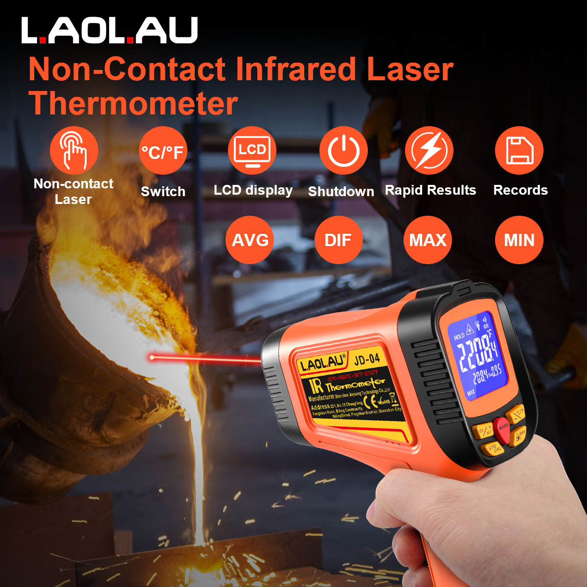 Industrial Infrared Thermomete - Industrial Laser Thermometer ulasan dan harga