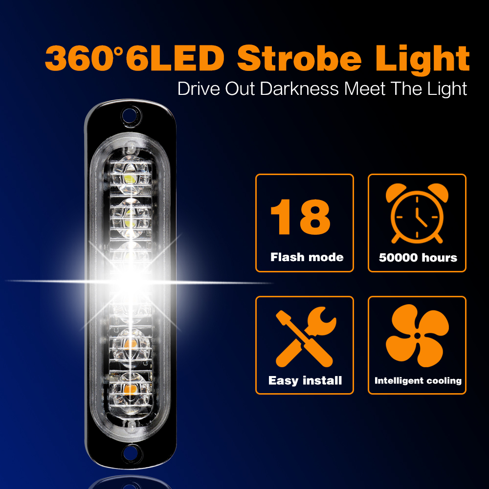 1X 6 Led Car Strobe Warning Li - Industrial Laser Pointer 24V ulasan dan harga