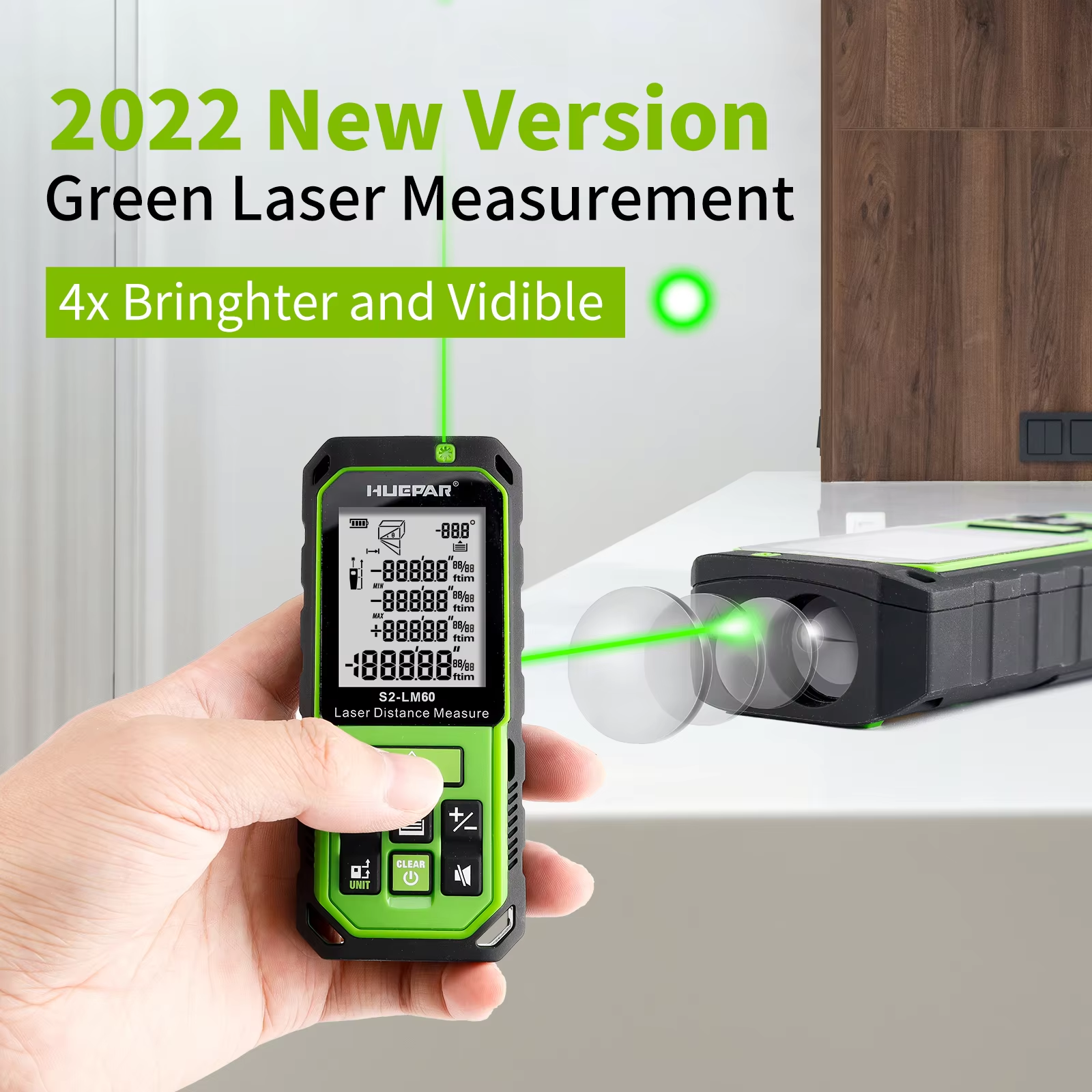 Huepar 100M Green Beam Laser R - Industrial Laser Displacement Sensor ulasan dan harga