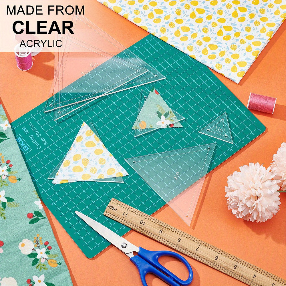 6pcs Acrylic Patchwork Triangl - Acrylic Cutting Machine ulasan dan harga