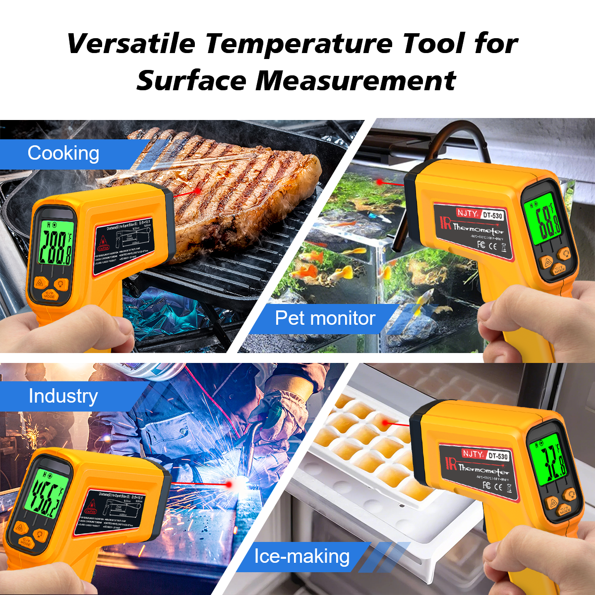 NJTY Infrared Thermometer Lase - Industrial Laser Thermometer ulasan dan harga