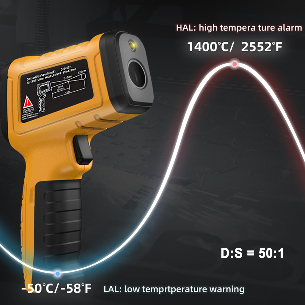 BSIDE -50~1400C Infrared Therm - Industrial Laser Thermometer ulasan dan harga