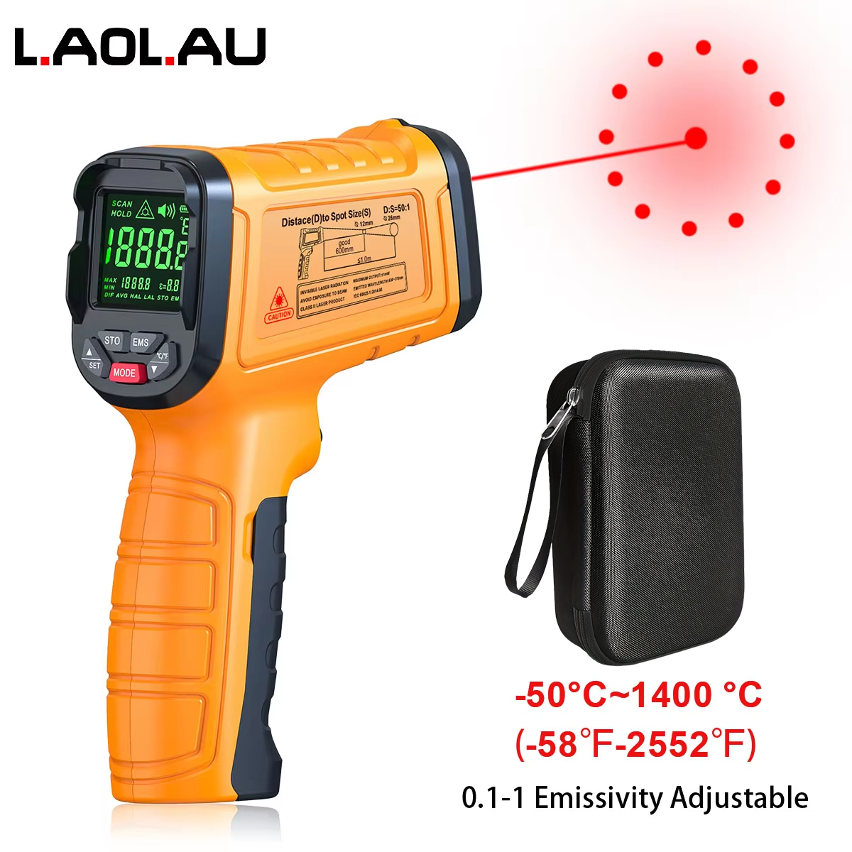 DT1000 DT1600 Infrared Thermom - Industrial Laser Thermometer ulasan dan harga