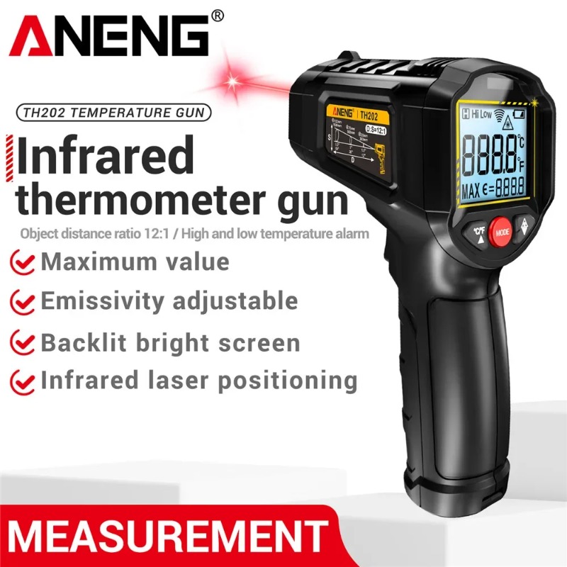 ANENG TH202 Industrial Handhel - Industrial Laser Thermometer ulasan dan harga