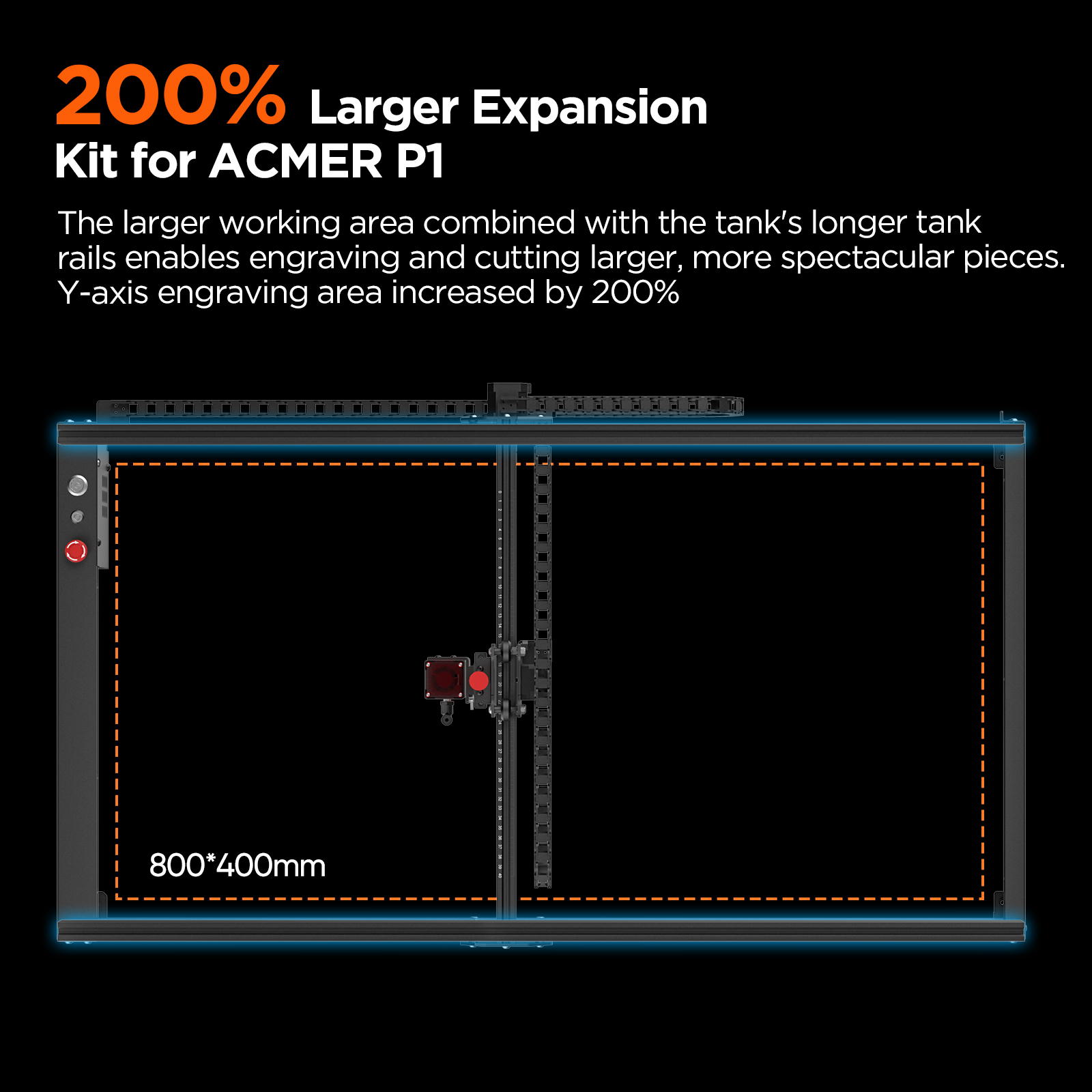 P1 L60 DIY Aluminum Extended F - Desktop Laser Engraver ulasan dan harga