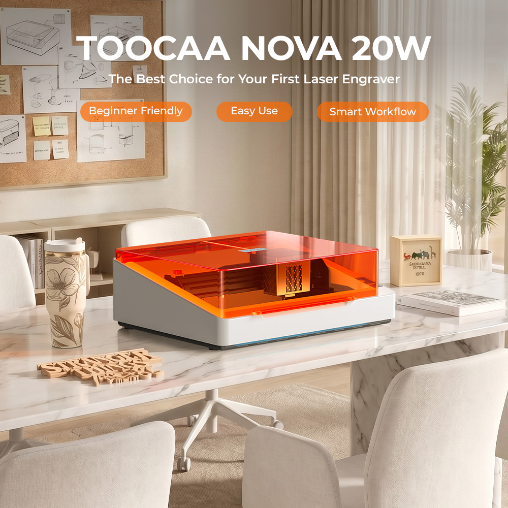 TOOCAA NOVA 20W Beginner-Frien - Desktop Laser Engraver ulasan dan harga