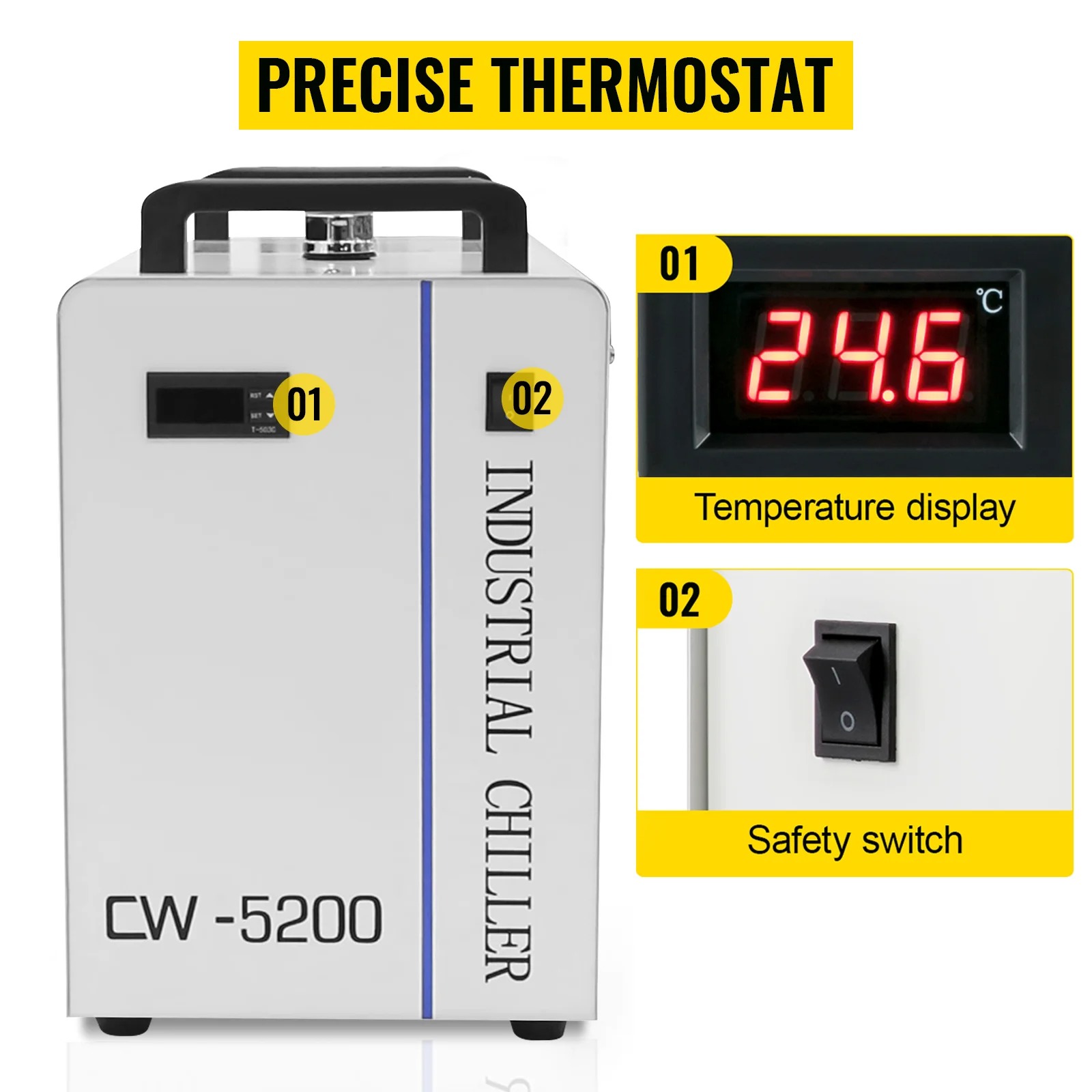 VEVOR Water Chiller CW3000 CW5 - Laser Chiller Water Cooler ulasan dan harga